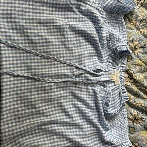 Blue Gingham Women's Tank Top